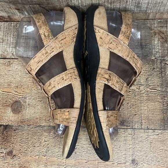 Vionic Amber Adjustable Strap Sandals Gold Cork Size 8 - Picture 5 of 10